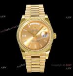 (GM Factory) Replica Rolex Day-Date 40mm Yellow Gold with Baguettes Dial